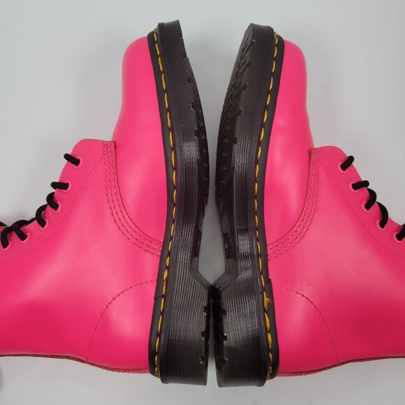 Dr. Martens Women's Pink Smooth 1460 Leather Lace Up Boots US Size 6 NWOT - Picture 7 of 10